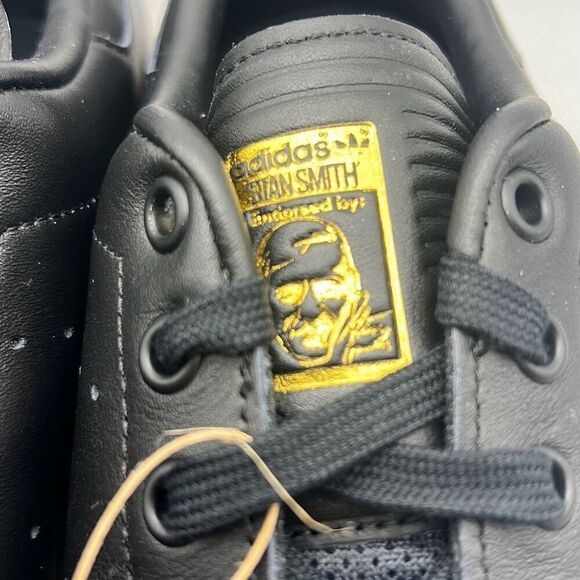 ADIDAS‎ STAN SMITH Core Black Gum LEATHER casual ID1341 Shoes Men 10.5 NWB - Picture 6 of 11